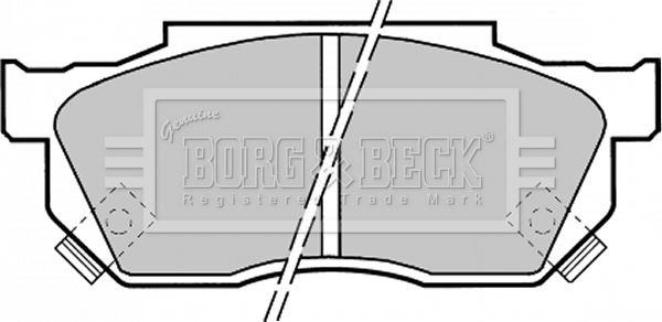 BORG & BECK stabdžių trinkelių rinkinys, diskinis stabdys BBP1369